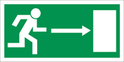 FLUCHTWEGSCHILD Fluchtweg, rechts