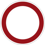 VERKEHRSSCHILD / VORSCHRIFTSZEICHEN Fahrverbot in beide Richtungen § 52/1