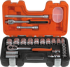 BAHCO Steckschlüssel-Satz mit Zoll-Einsätzen 1/2" Antrieb
